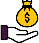 Ilustracion de mano con dinero